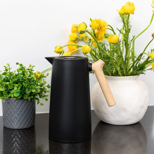 Estia Κανάτα θερμός με εργονομική λαβή 1.0lt Μαύρο