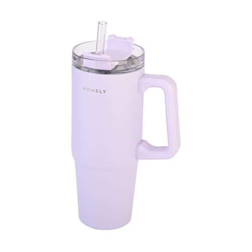 Estia Θερμός Straw Tumbler HOMELY  900ml Lavender Fog