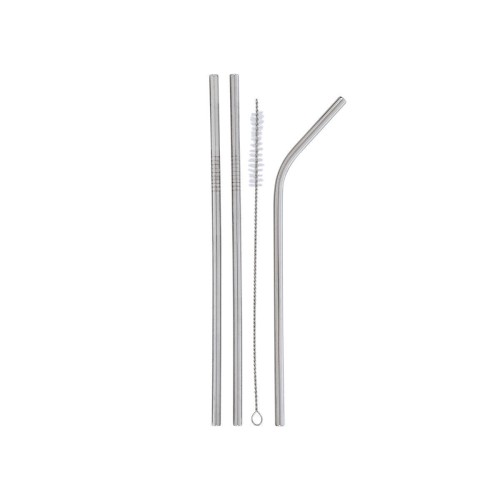 Estia Καλαμάκια ανοξείδωτα με βουρτσάκι καθαρισμού 4τεμ.