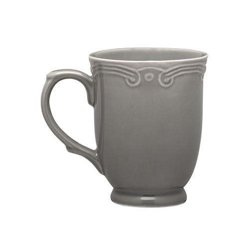 Estia Κούπα καφέ Athenee πορσελάνινη ανάγλυφη 340ml Grey