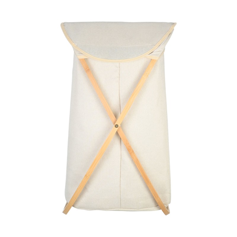 Estia ESTIA ΚΑΛΑΘΙ ΑΠΛΥΤΩΝ BAMBOO ESSENTIALS 40x40x70cm ΜΕ ΘΗΚΗ ΠΟΛΥΕΣΤΕΡΑ ΠΤΥΣΣΟΜΕΝΟ ΜΠΕΖ