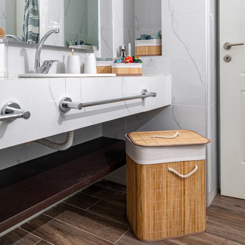 Estia ESTIA ΚΑΛΑΘΙ ΑΠΛΥΤΩΝ BAMBOO ESSENTIALS ΠΤΥΣΣΟΜΕΝΟ ΟΡΘΟΓΩΝΙΟ 60lt