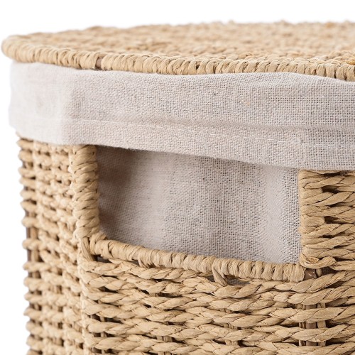 Estia ESTIA ΚΑΛΑΘΙ ΑΠΛΥΤΩΝ BOTANICA 40x40x55cm ME ΕΣΩΤΕΡΙΚΗ ΕΠΕΝΔΥΣΗ & ΚΑΠΑΚΙ