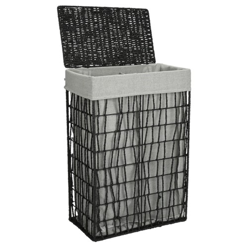 Estia ESTIA ΚΑΛΑΘΙ ΑΠΛΥΤΩΝ NEST 37x22x55cm 2 ΘΕΣΕΩΝ ΜΑΥΡΟ