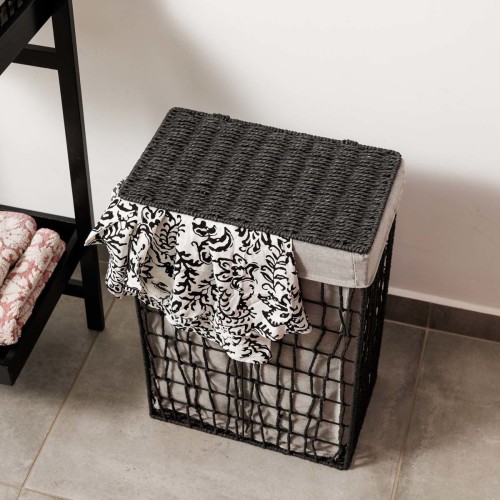 Estia ESTIA ΚΑΛΑΘΙ ΑΠΛΥΤΩΝ NEST 37x22x55cm 2 ΘΕΣΕΩΝ ΜΑΥΡΟ