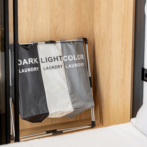 Estia ESTIA ΚΑΛΑΘΙ ΑΠΛΥΤΩΝ ΠΤΥΣΣΟΜΕΝΟ 3 ΘΕΣΕΩΝ ΜΑΥΡΟ-ΓΚΡΙ-ΛΕΥΚΟ