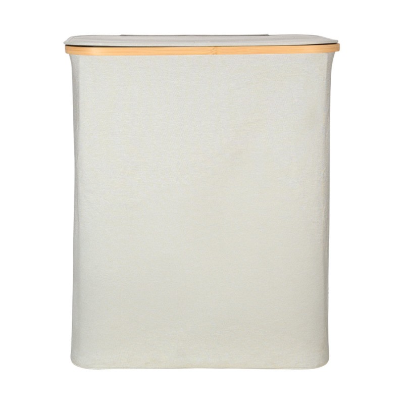 Estia Καλάθι απλύτων BAMBOO ESSENTIALS 144lt με καπάκι και 2 MESH BAGS 56x37x68cm Γκρί