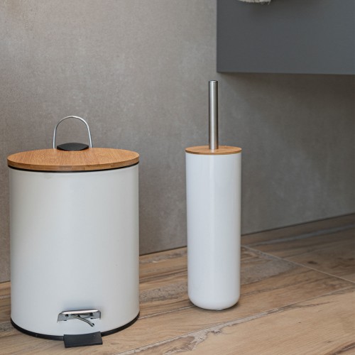 Estia ESTIA ΧΑΡΤΟΔΟΧΕΙΟ ΜΠΑΝΙΟΥ BAMBOO ESSENTIALS SOFT CLOSE 5lt ΛΕΥΚΟ