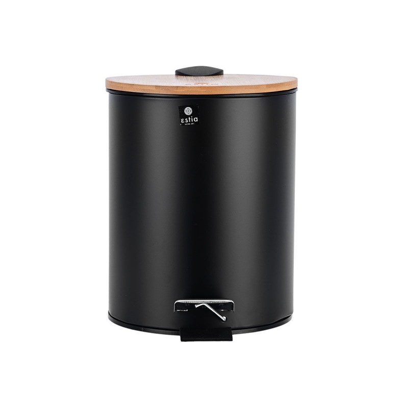 Estia ESTIA ΧΑΡΤΟΔΟΧΕΙΟ ΜΠΑΝΙΟΥ BAMBOO ESSENTIALS SOFT CLOSE 5lt ΜΑΥΡΟ