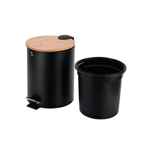 Estia ESTIA ΧΑΡΤΟΔΟΧΕΙΟ ΜΠΑΝΙΟΥ BAMBOO ESSENTIALS SOFT CLOSE 5lt ΜΑΥΡΟ