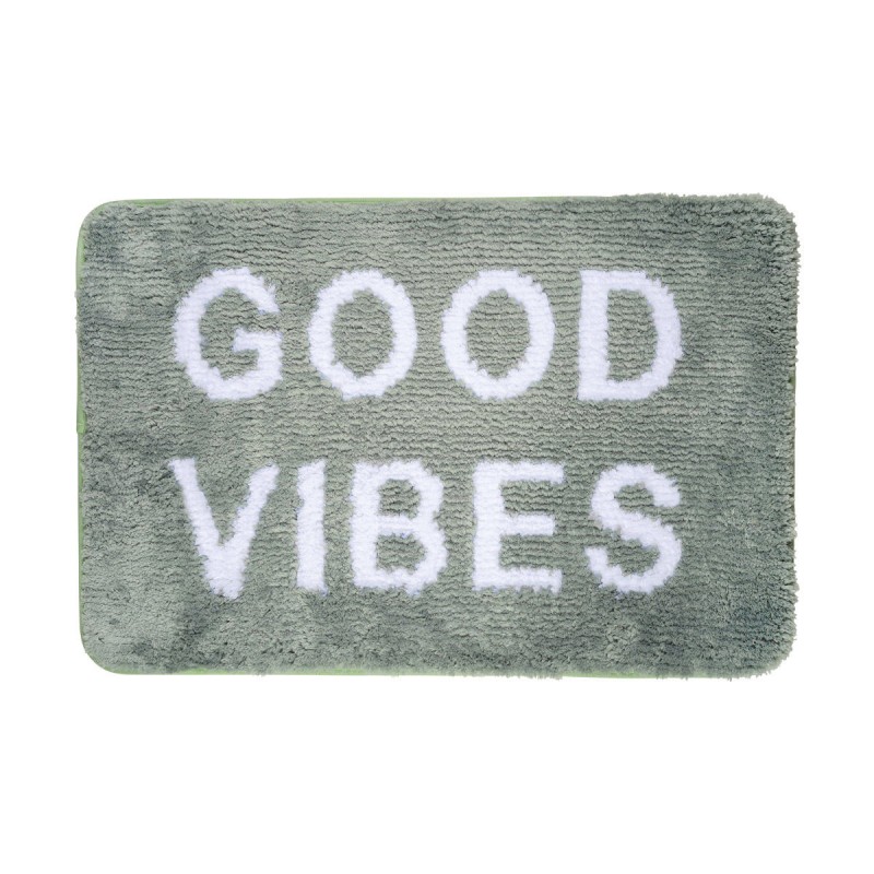 Estia Ταπέτο μπάνιου GOOD VIBES 40x60cm 100% μικροίνες Μέντα