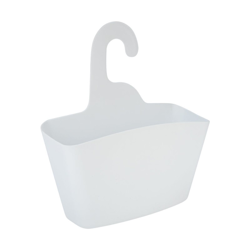 Estia Θήκη οργάνωσης μπάνιου κρεμαστή 24x7x25cm Λευκή