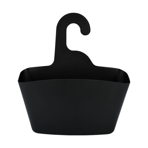 Estia Θήκη οργάνωσης μπάνιου κρεμαστή 24x7x25cm Μαύρη