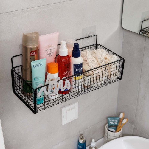 Estia Καλάθι οργάνωσης CAGE κρεμαστό μεταλλικό 36x15x13cm Μαύρο