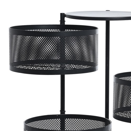 Estia ESTIA ΤΡΟΛΕΪ ΑΠΟΘΗΚΕΥΣΗΣ ΜΕΤΑΛΛΙΚΟ ΜΕ 5 ΣΥΡΤΑΡΙΑ ΜΑΥΡΟ