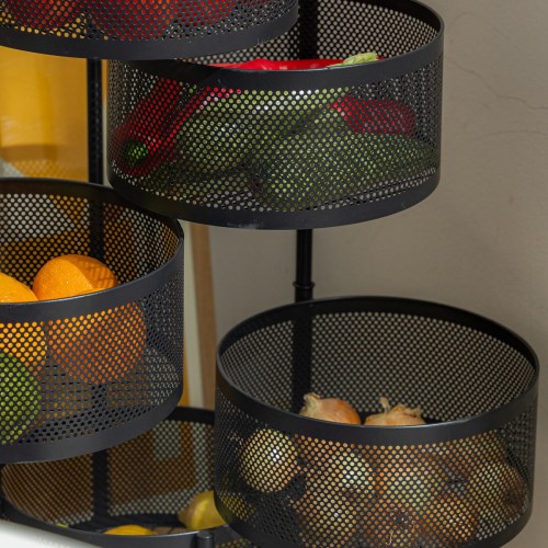 Estia ESTIA ΤΡΟΛΕΪ ΑΠΟΘΗΚΕΥΣΗΣ ΜΕΤΑΛΛΙΚΟ ΜΕ 5 ΣΥΡΤΑΡΙΑ ΜΑΥΡΟ