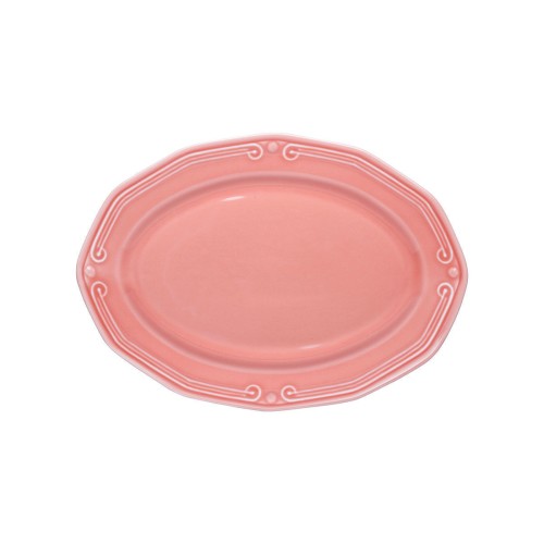 Estia ESTIA ΠΙΑΤΕΛΑ ΟΒΑΛ ATHÉNÉE ΠΟΡΣΕΛΑΝΙΝΗ ΑΝΑΓΛΥΦΗ 25cm ROSE