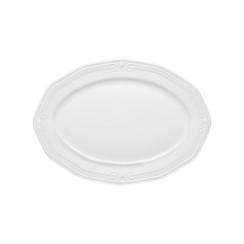 Estia ESTIA ΠΙΑΤΕΛΑ ΟΒΑΛ ATHÉNÉE ΠΟΡΣΕΛΑΝΙΝΗ ΑΝΑΓΛΥΦΗ 25cm WHITE