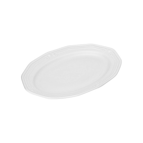 Estia ESTIA ΠΙΑΤΕΛΑ ΟΒΑΛ ATHÉNÉE ΠΟΡΣΕΛΑΝΙΝΗ ΑΝΑΓΛΥΦΗ 25cm WHITE