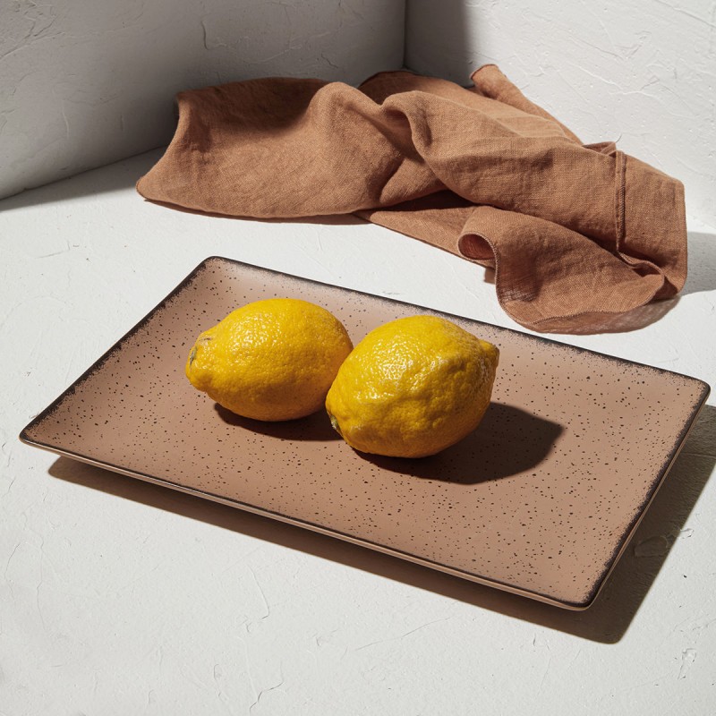 Estia ESTIA ΠΙΑΤΕΛΑ ΟΡΘΟΓΩΝΙΑ TERRA ΠΟΡΣΕΛΑΝΙΝΗ 31x21cm SALMON