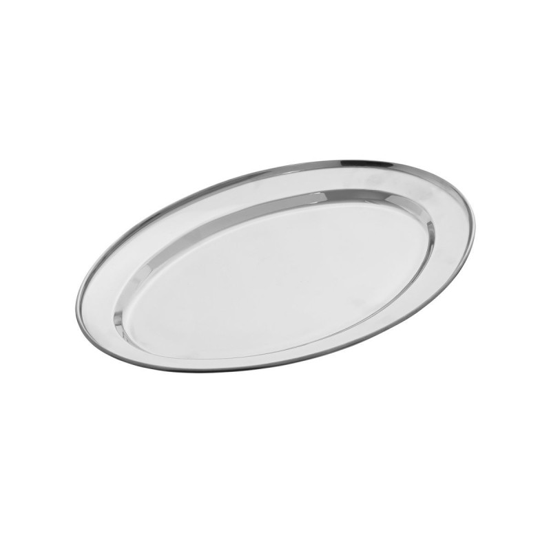 Estia Πιατέλα σερβιρίσματος ανοξείδωτη Οβάλ 25x18x1cm