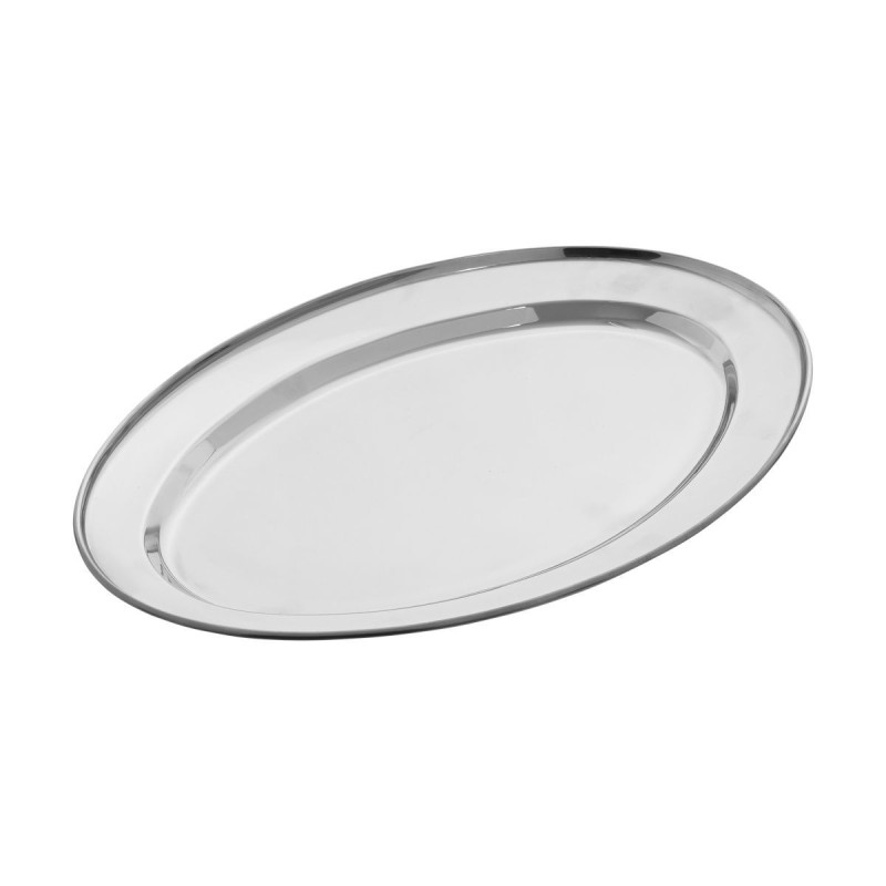 Estia Πιατέλα σερβιρίσματος ανοξείδωτη Οβάλ 30x20x1cm