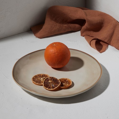 Estia ESTIA ΠΙΑΤΟ ΡΗΧΟ VIGNETTE STONEWARE 27cm IVORY