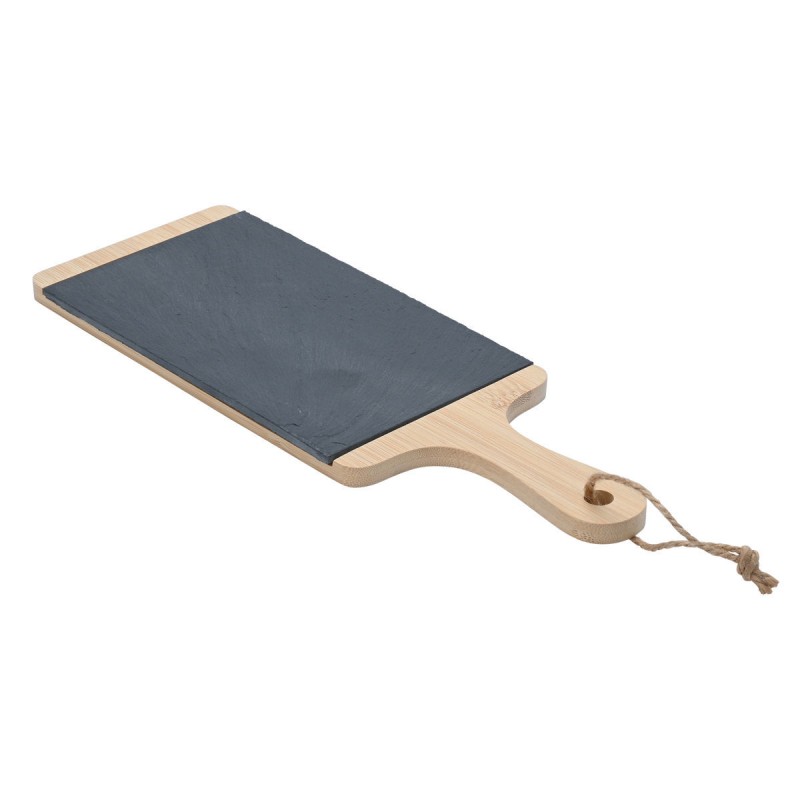 Estia ESTIA ΠΛΑΤΩ ΣΕΡΒΙΡΙΣΜΑΤΟΣ ΣΧΙΣΤΟΛΙΘΟΥ ΜΕ ΞΥΛΙΝΗ ΒΑΣΗ 33x12cm