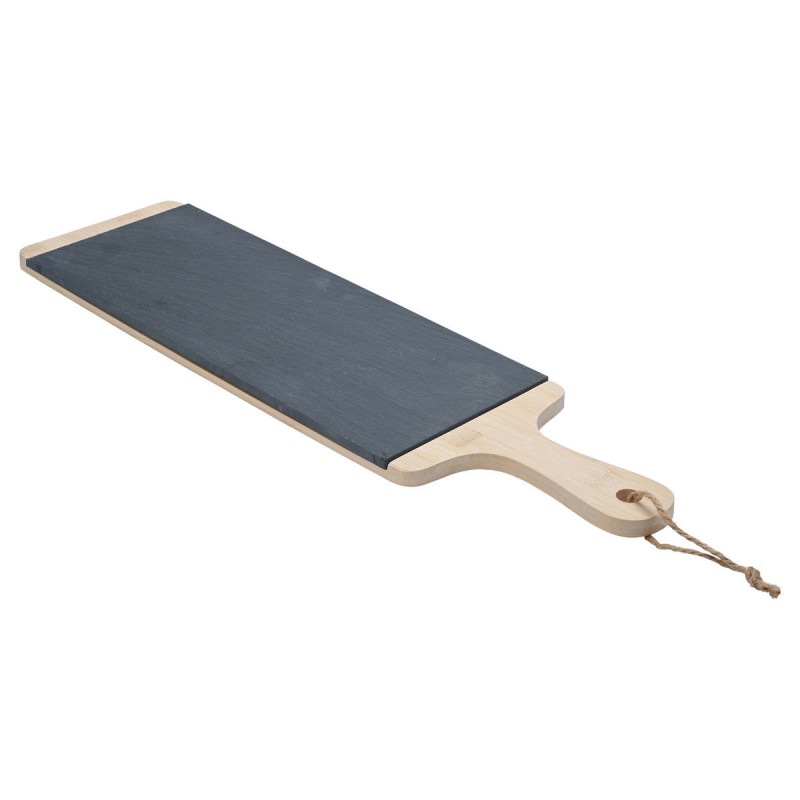 Estia ESTIA ΠΛΑΤΩ ΣΕΡΒΙΡΙΣΜΑΤΟΣ ΣΧΙΣΤΟΛΙΘΟΥ ΜΕ ΞΥΛΙΝΗ ΒΑΣΗ 55x15cm