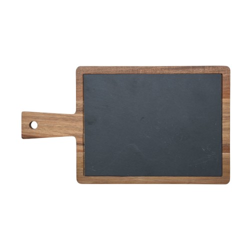 Estia ESTIA ΠΛΑΤΩ ΣΕΡΒΙΡΙΣΜΑΤΟΣ ΣΧΙΣΤΟΛΙΘΟΥ ΜΕ ΞΥΛΙΝΗ ΒΑΣΗ ΑΚΑΚΙΑ 28x17cm