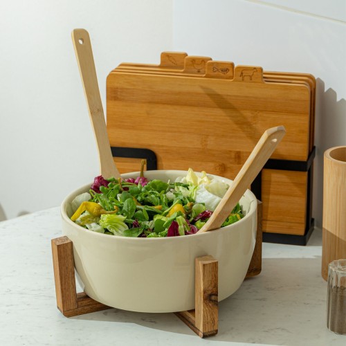 Estia Σαλατιέρα Allure 28cm με βάση Ivory