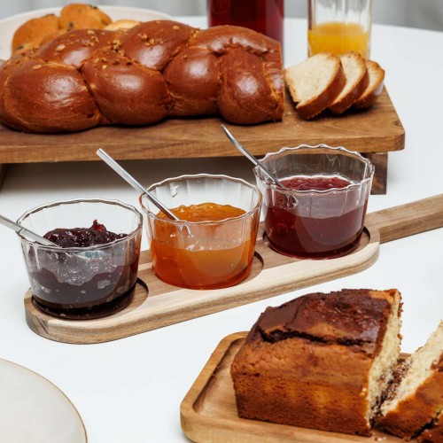 Estia Γυάλινα μπώλ σερβιρίσματος Allure με βάση 3 τεμ 42.2x10x6.7cm