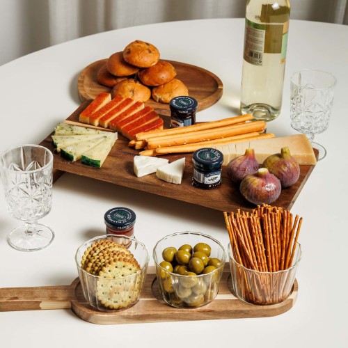 Estia Γυάλινα μπώλ σερβιρίσματος Allure με βάση 3 τεμ 42.2x10x6.7cm