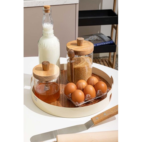 Estia Δίσκος σερβιρίσματος Allure μεταλλικός Ivory