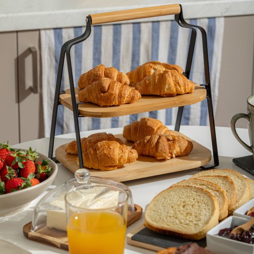 Estia Δίσκος σερβιρίσματος Bamboo Essentials διόροφος