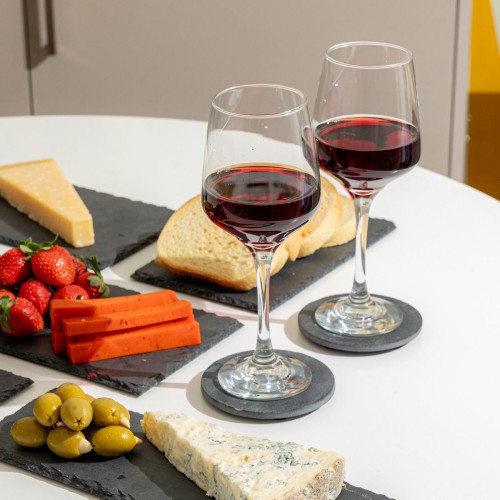 Estia Σουβέρ στρογγυλά σχιστόλιθου 10cm σετ 4 τεμ.