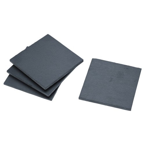 Estia Σουβέρ τετράγωνα σχιστόλιθου 10x10cm σετ 4 τεμ.