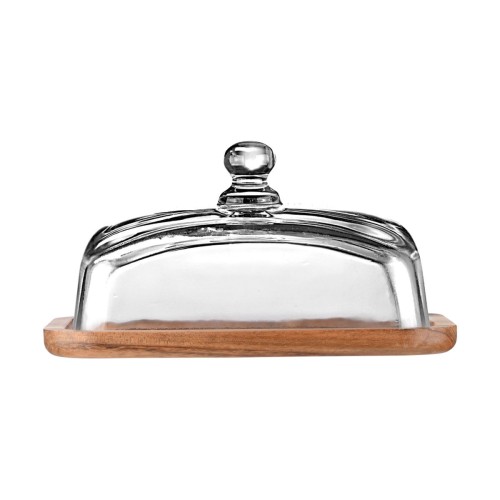 Estia Βάση τυριών Allure με γυάλινο καπάκι 18.5x12.8x10cm