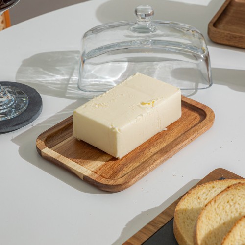 Estia Βάση τυριών Allure με γυάλινο καπάκι 18.5x12.8x10cm
