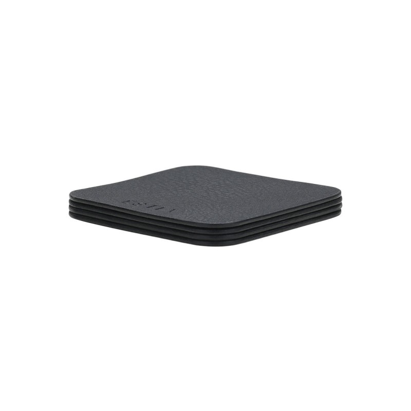 Estia Σουβέρ Allure PVC 10x10cm Μαύρο Σετ 4 τεμ.