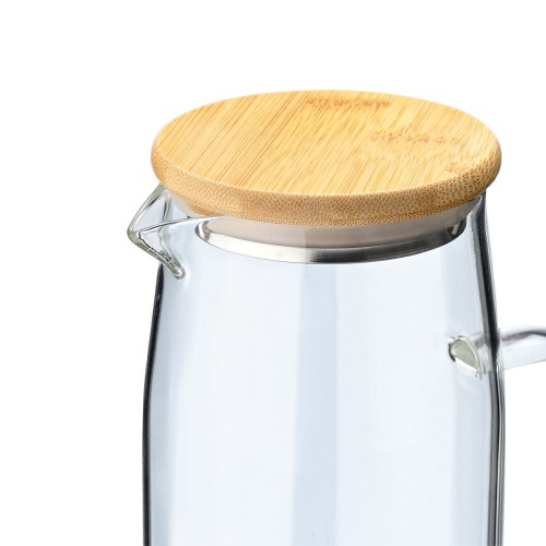 Estia Κανάτα Bamboo Essentials γυάλινη 1000ml με καπάκι