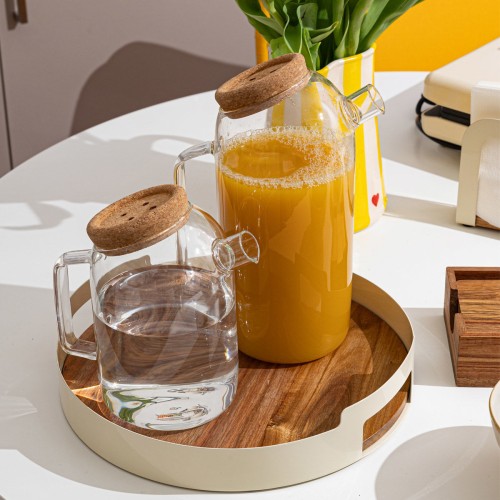 Estia Κανάτα γυάλινη 1800ml με καπάκι φελλού