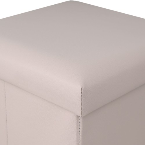 Estia Σκαμπό Cube Leather με αποθηκευτικό χώρο Taupe