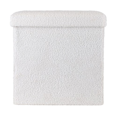 Estia Σκαμπό Cube Leather με αποθηκευτικό χώρο Λευκό