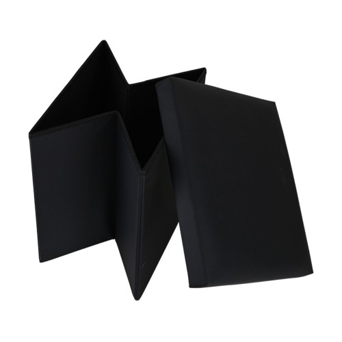 Estia Σκαμπό Cube Leather με αποθηκευτικό χώρο Μαύρο