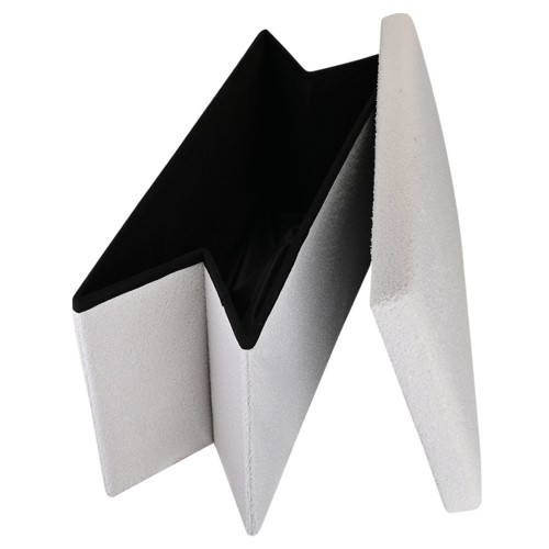 Estia Σκαμπό Cube Tedy με αποθηκευτικό χώρο Λεύκο