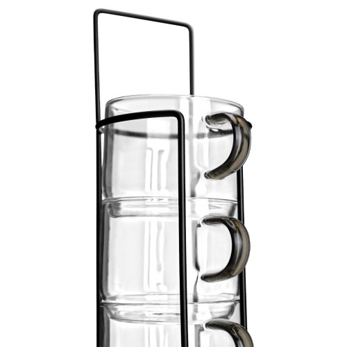 Estia Κούπες γυάλινες με μεταλλική βάση Σετ 4x210ml