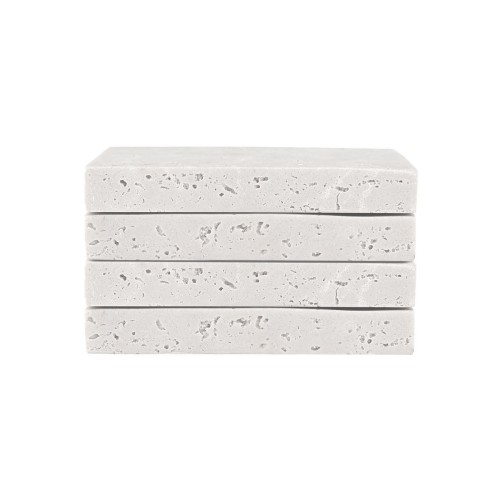 Estia Σουβέρ με όψη Travertine 10x10cm Σετ 4τμχ.