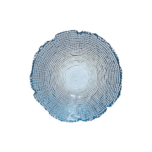 Estia ESTIA ΣΑΛΑΤΙΕΡΑ ROCHE ΓΥΑΛΙΝΗ 19.5x7.5cm ΜΠΛΕ