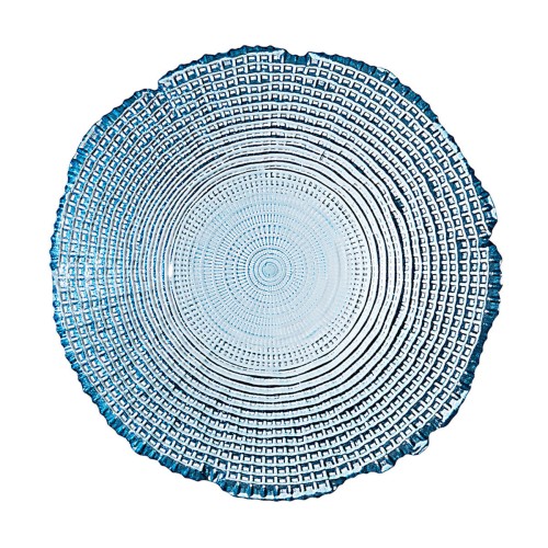 Estia ESTIA ΣΑΛΑΤΙΕΡΑ ROCHE ΓΥΑΛΙΝΗ 27.5x8cm ΜΠΛΕ